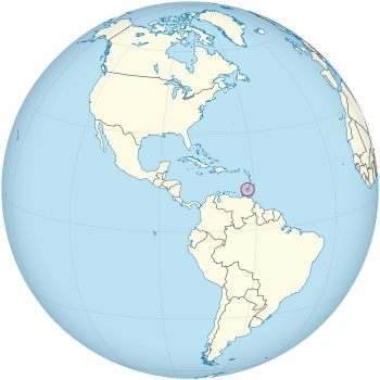 Grenada on the globe (Americas centered).svg
