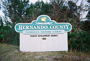 Hernando County Nature Coast sign on US 19