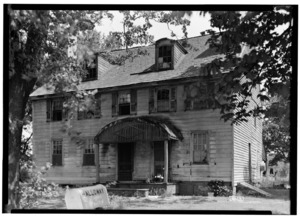Historic American Buildings Survey Nathaniel R. Ewan, Photographer August 3, 1936 EXTERIOR - SOUTH ELEVATION - Samuel B. Lippincott House, Creek Road, Bellmawr, Camden County, NJ HABS NJ,4-BELM,2-1