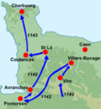 A map of Normandy in 1142