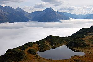 Lake near Sunnig Grat summit