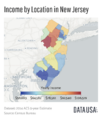 Map of Income by Location in New Jersey