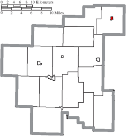Location of Batesville in Noble County