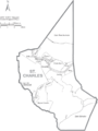 Map of St. Charles Parish Louisiana With Municipal Labels