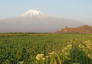 Mount Ararat and Khor Virap Monastery 2, Ararat Plain, Armenia.jpg