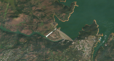 Oroville Dam, California, January 30, 2017, Sentinel-6, true-color satellite image