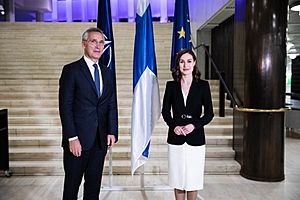 Pääministeri Sanna Marin tapasi Naton pääsihteeri Jens Stoltenbergin 25.10.2021. (51628817943)