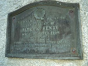 Patrick Henry estate marker Henry County Virginia 1922