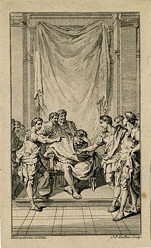 Philip King of Macedon hearing his sons Perseus and Demetrius