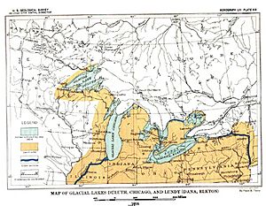 Plate 53 - Glacial Lakes Duluth, Chicago, and Lundy (USGS 1915)