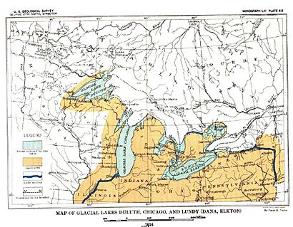 Plate 53 - Glacial Lakes Duluth, Chicago, and Lundy (USGS 1915)
