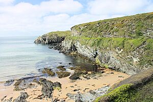 Porth Dafarch in May 2021 with lockdown in place 02