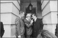 President Nixon conversing with Senator Dirksen and Vice President Agnew on the occasion of a luncheon with Senate... - NARA - 194603f