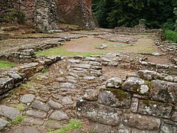 Ruined stable block at Goodrich Castle