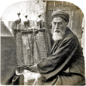 Samaritan High Priest and Old Pentateuch, 1905