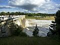 Scrivener Dam with 3 open sluices