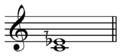 Septimal minor third on C