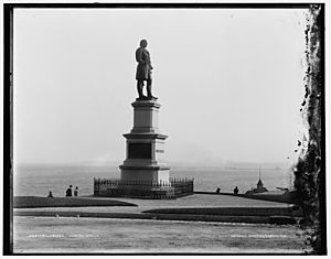 Solomon Juneau statue in Milwaukee circa 1890