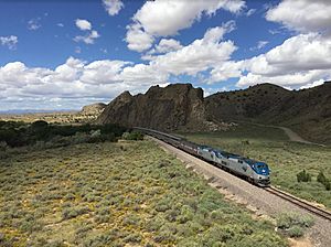 Southwest Chief at Devil's Throne, New Mexico.jpg