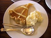 Treacle Tart with clotted cream
