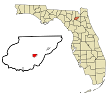 Location in Union County and the state of Florida