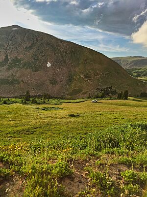 Vehicle on Alpine Tundra on Rollins Pass