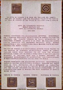 Vicenza, World Heritage List