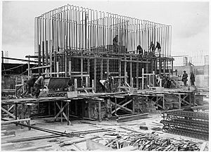 Vimy Memorial - Foundation construction