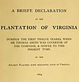 Virginia Colonial Records - Briefe Declaration