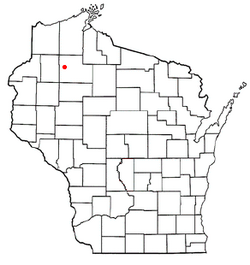 Location of Bass Lake, Sawyer County, Wisconsin