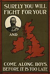 WWI recruitment poster with rebus