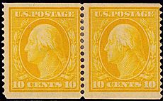 Washington coil stamps 10c 1909 issue