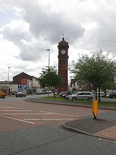 West Bromwich, clock tower (geograph 1346706)