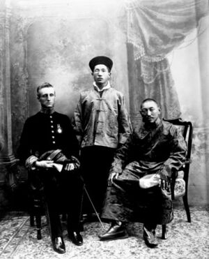 13th Dalai Lama, Sir Charles Bell and Maharaj Kumar Sidkeong Trul-ku