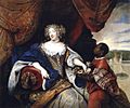 1680 portrait of the Duchess of Orléans (Elisabeth Charlotte of the Palatinate) being attended to by a slave by François de Troy