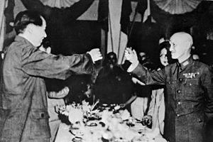 1945 Mao and Chiang