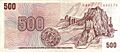500 Czechoslovakan koruna 1993 Provisional Issue Reverse