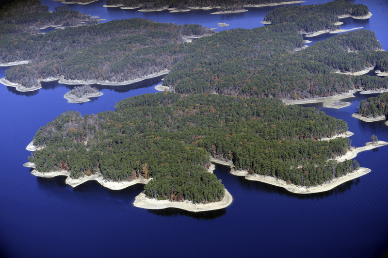 Image Aerial view of Lake Ouachita, AR