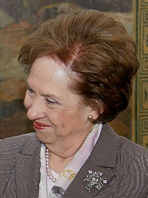 Anna Benaki-Psaroouda, President of Greece Parliament, at the Parliament in Athens, Greece on April 26, 2007 (cropped).jpg