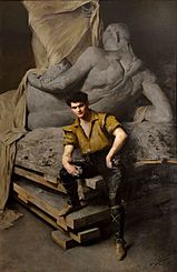 Anna Bilińska - Portrait of Sculptor George Grey Barnard in His Atelier