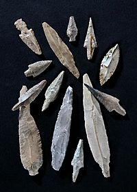 Ashkelon Pre-Pottery Neolithic C flint arrowheads