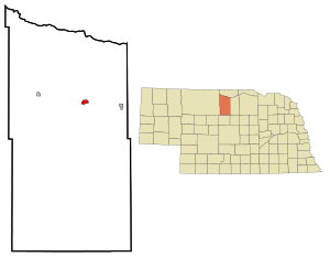 Location of Ainsworth, Nebraska