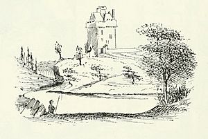Calderwood Castle in 1765 fig 371 pub 1887