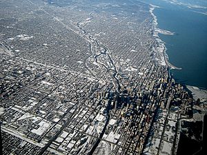 Chicago Downtown Aerial View