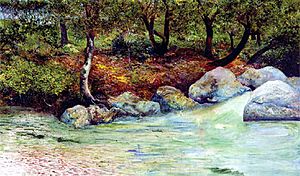 Clausell Paisaje con bosque y río