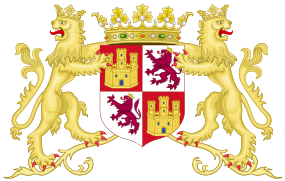 Coat of Arms of John II and Henry IV of Castile with Supporters