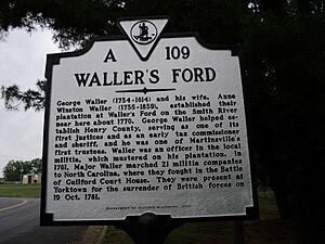 Col George Waller Waller's Ford Henry County Virginia