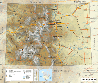Colorado geographic map-en