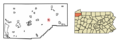 Crawford County Pennsylvania Incorporated and Unincorporated areas Townville Highlighted