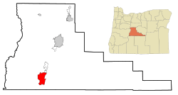 Location of La Pine, Oregon